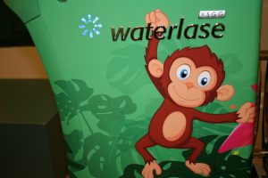Monkey graphic on waterlase machine
